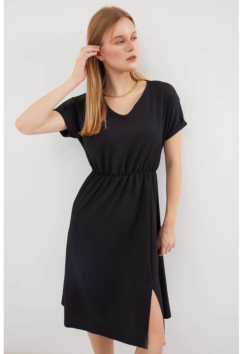 Big Dart Rochie - HiCCUP - Midi - Jerseu - Negru