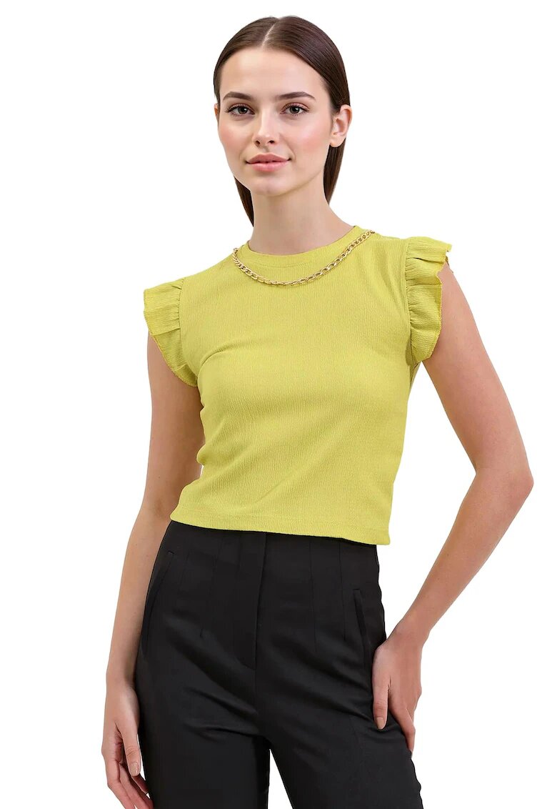 Big Dart Top dama - HiCCUP - Poliester/Lycra - Galben