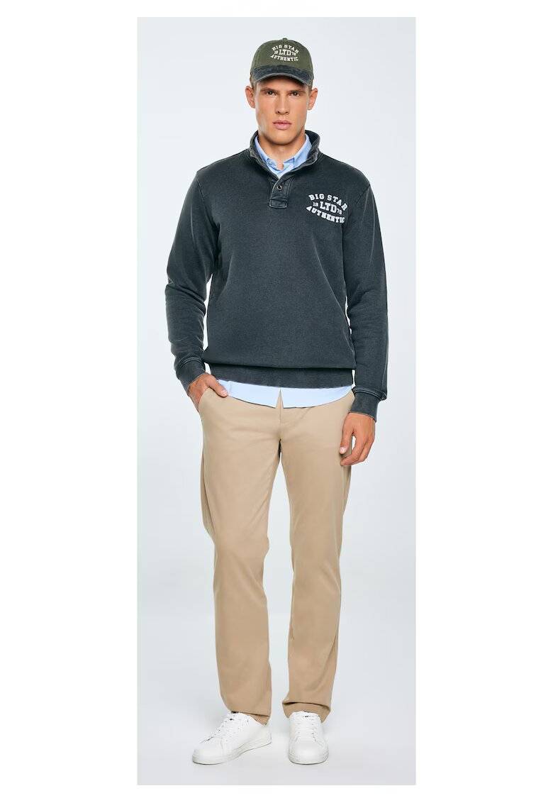 Big Star Bluza cu guler si logo Julian 906