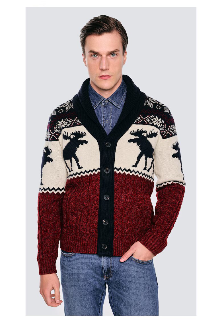 Big Star Cardigan cu model cu elani Lorenzo