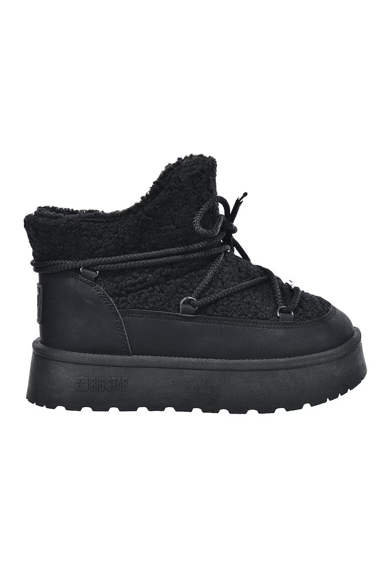 Big Star Ghete slip-on cu sireturi - Negru