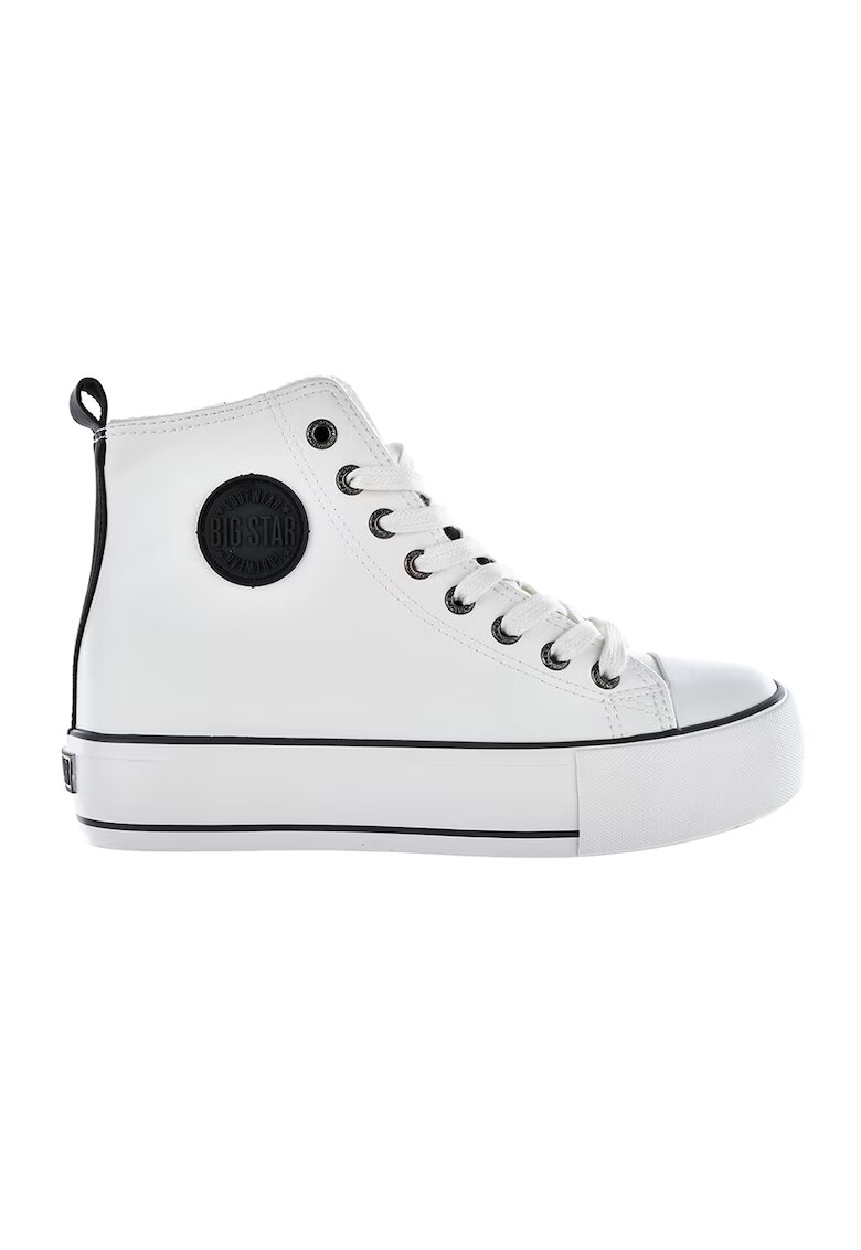 Big Star Pantofi sport mid-cut din piele ecologica - Alb