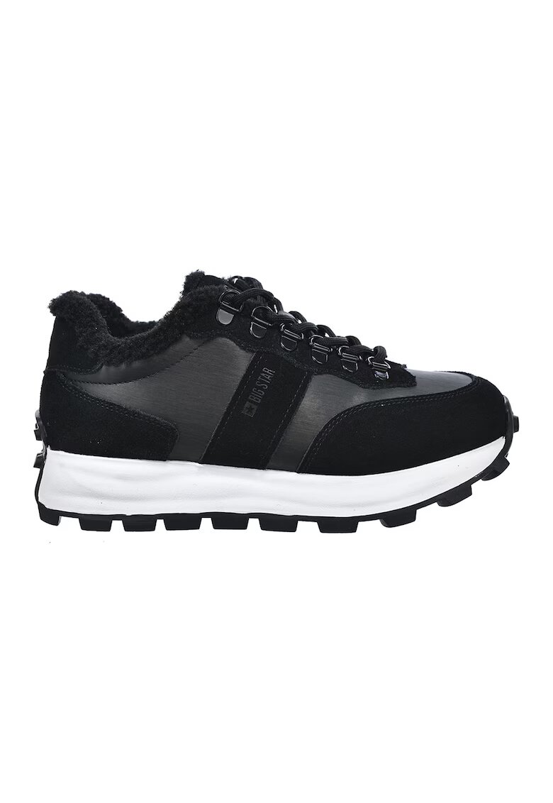 Big Star Pantofi sport wedge de piele intoarsa cu captuseala calduroasa - Negru