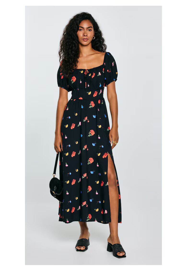 Big Star Rochie cu maneci bufante si imprimeu floral Roksi
