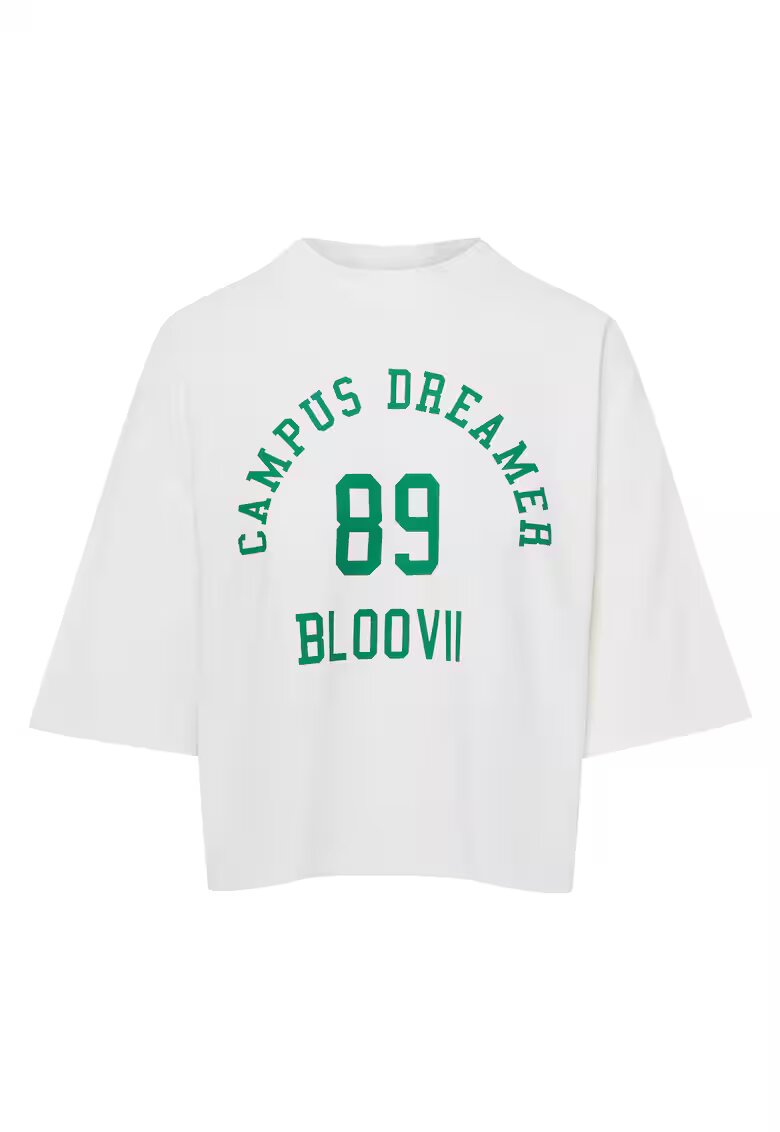 Bloovii Tricou dama alb-verde Kayci