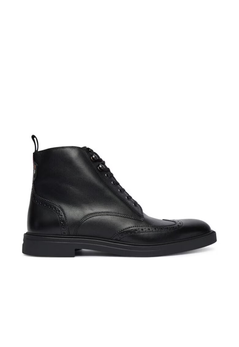 BOSS barbati piele naturala - negru - model Calev - Negru