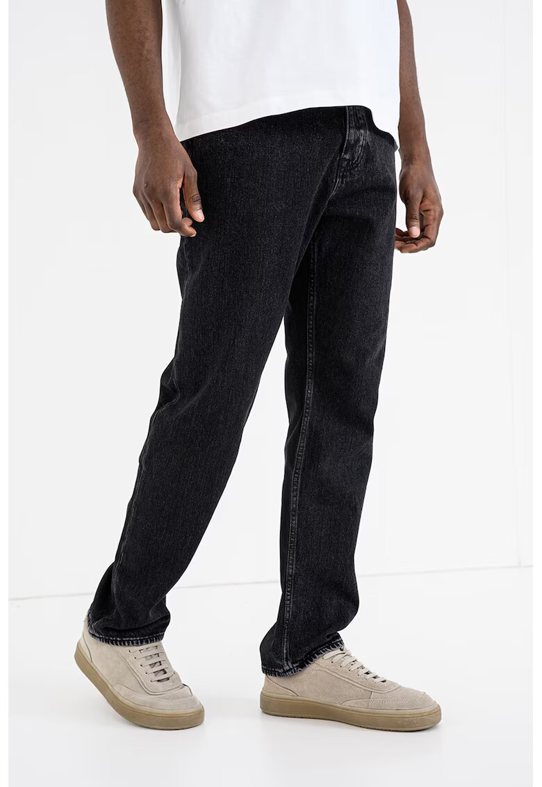BOSS Blugi regular-fit cu nasturi Ogden - Gri antracit
