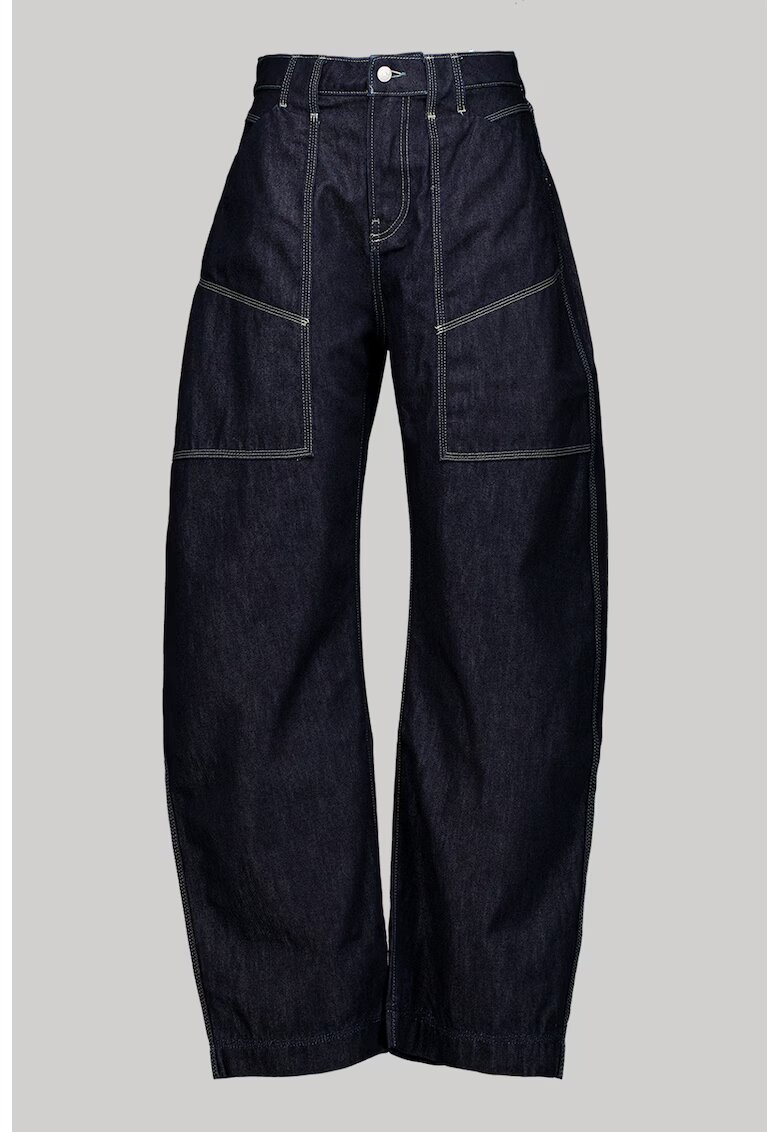 BOSS Blugi relaxed fit cu buzunare - Albastru inchis