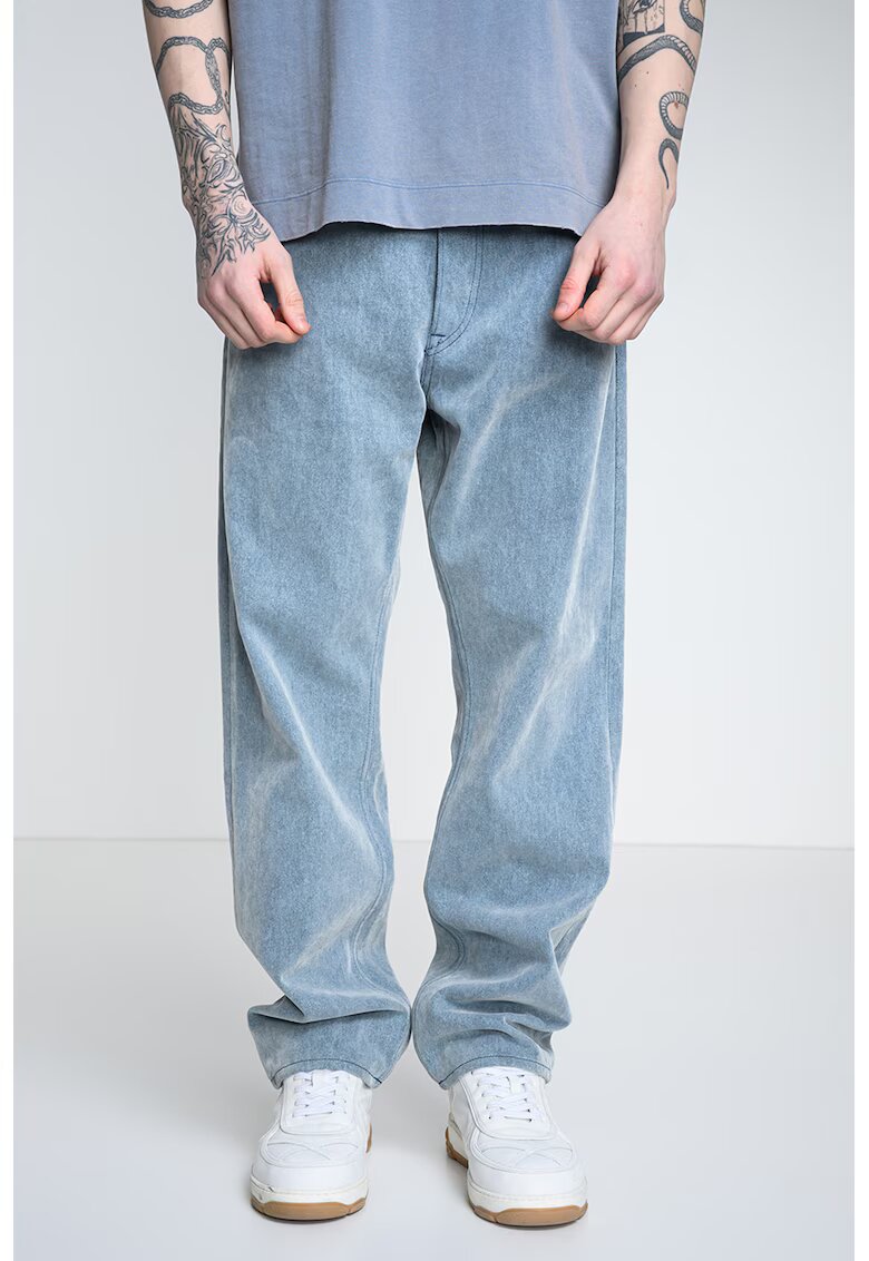 BOSS Blugi relaxed fit cu model cu 5 buzunare - Albastru deschis