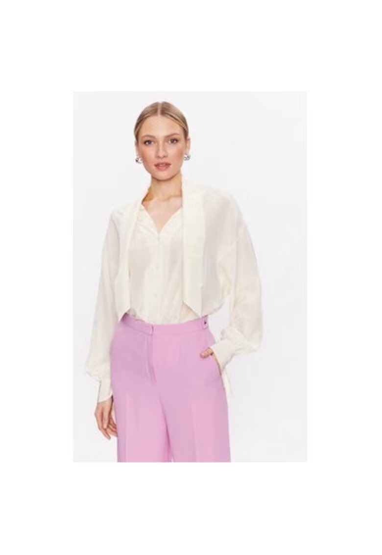 BOSS Bluza dama - 301538639 - Matase - Bej - Bej