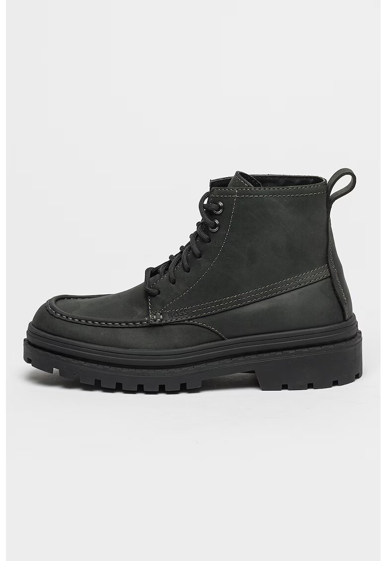 BOSS Bocanci de piele Nebular - Negru stins