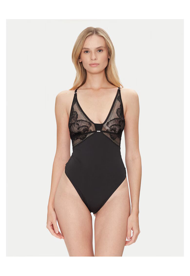 BOSS Body dama negru - elastic