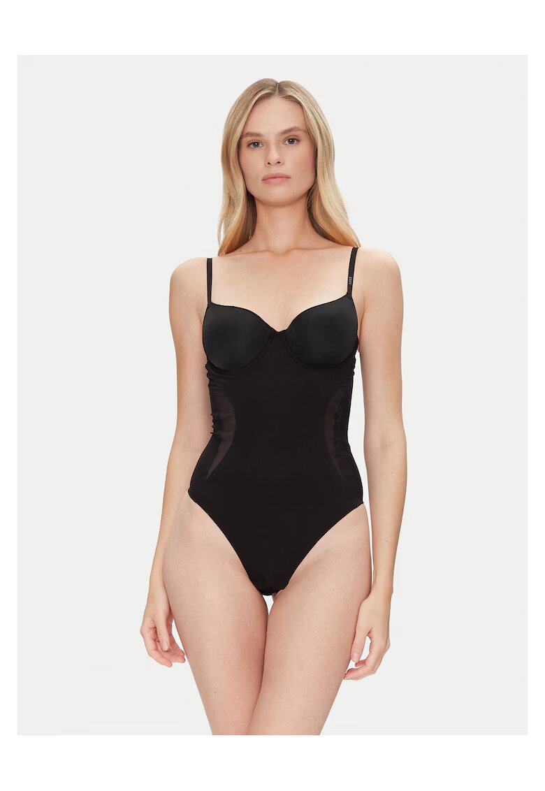 BOSS Body de dama negru - elastic