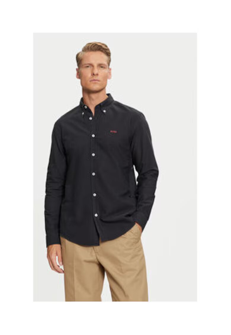 BOSS Camasa pentru barbati - bumbac - bleumarin