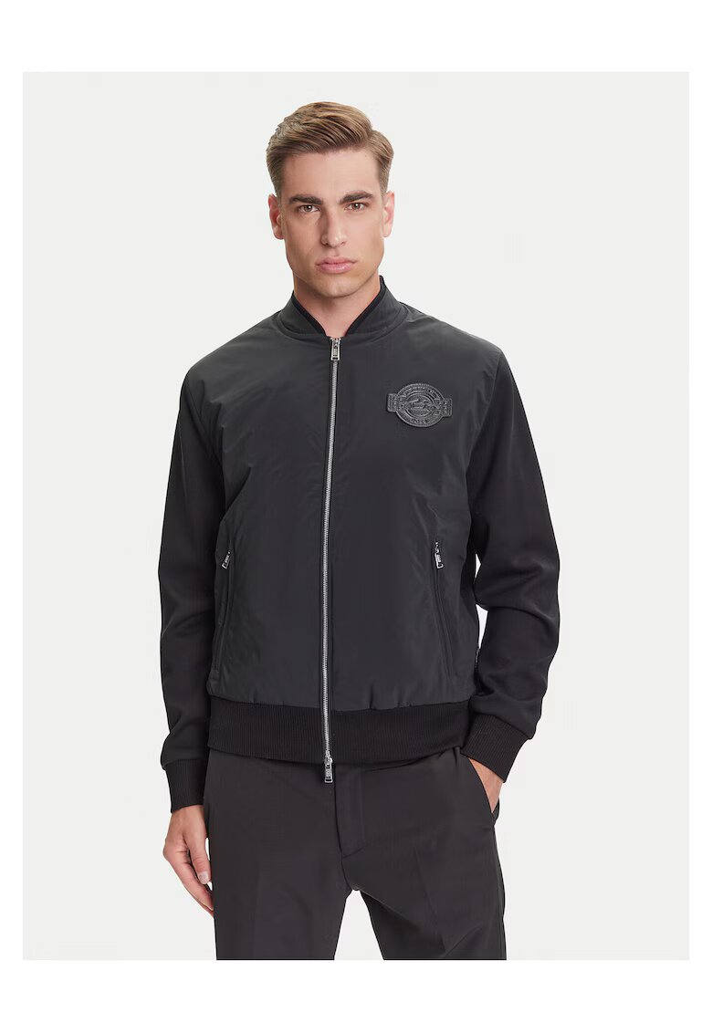 BOSS Geaca bomber barbati negru - material rezistent