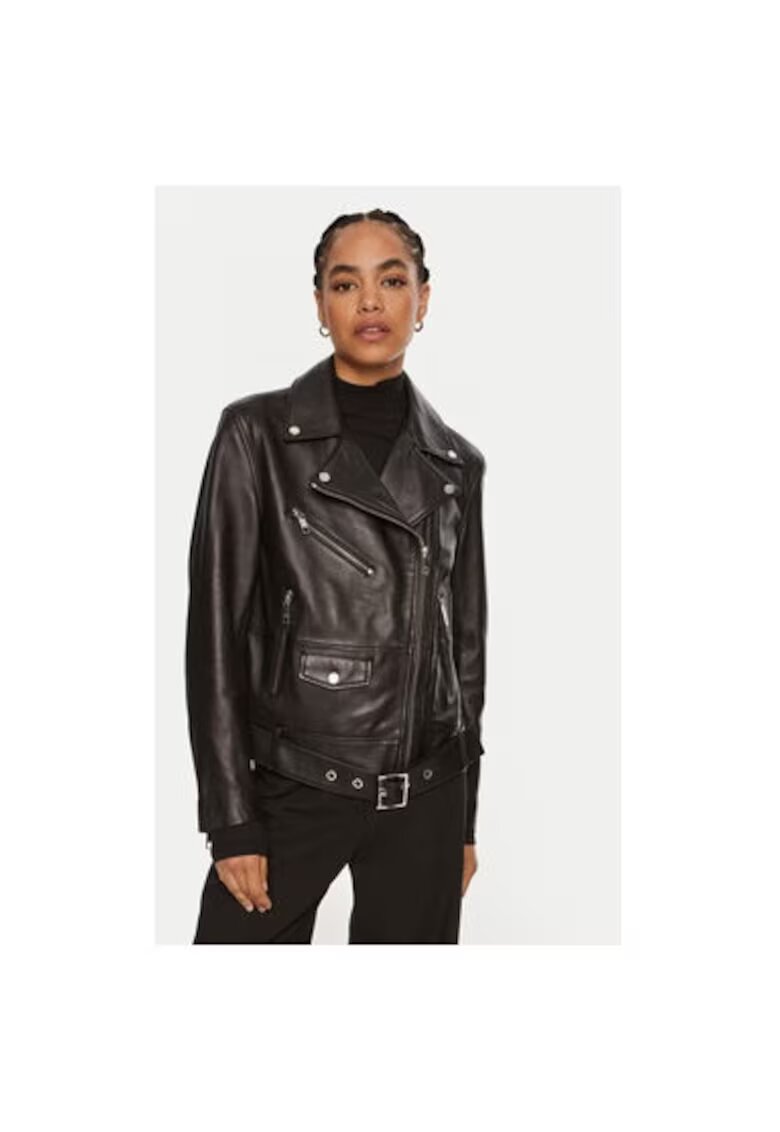 BOSS Geaca dama - 304312939 - Piele naturala - Negru - Negru