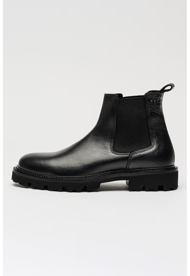 BOSS Ghete Chelsea de piele Julyo - Negru