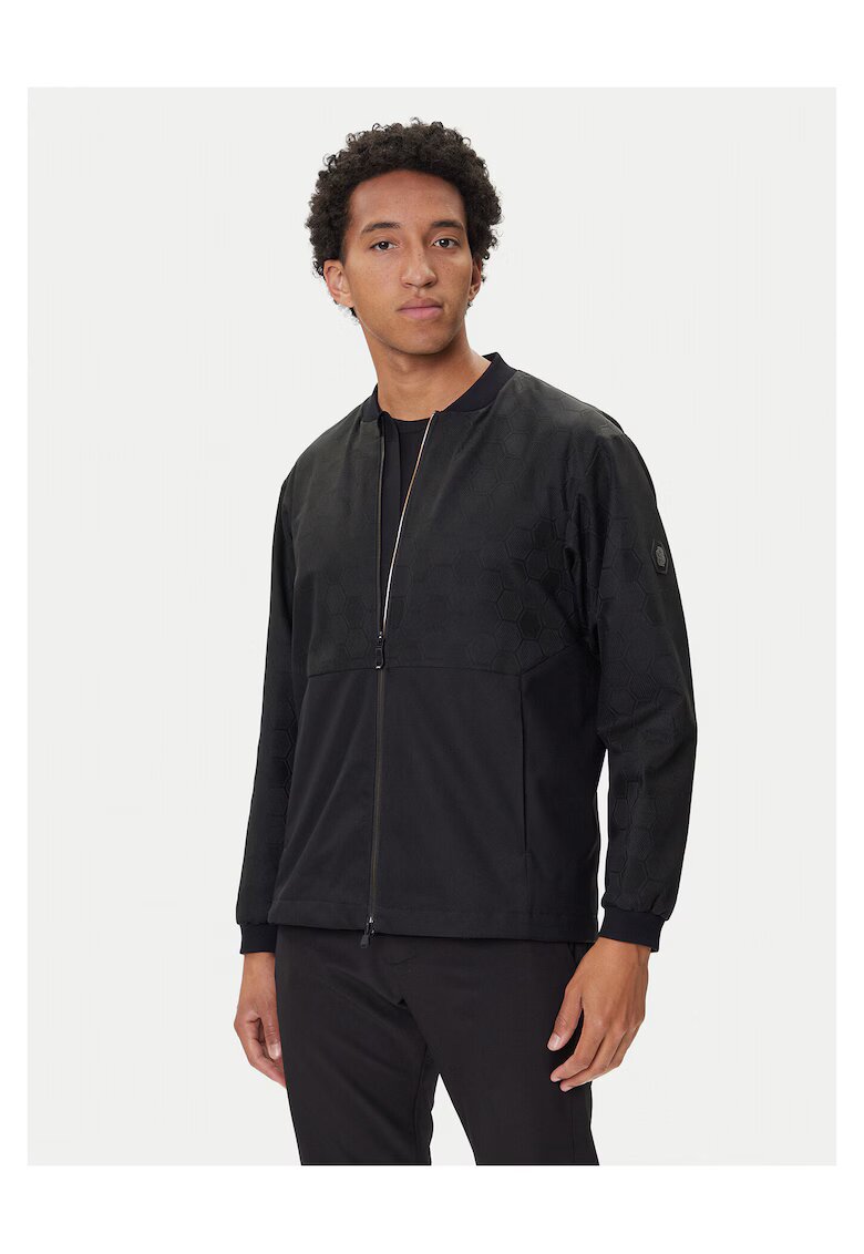BOSS Jacheta de tranzitie negru - din material de calitate