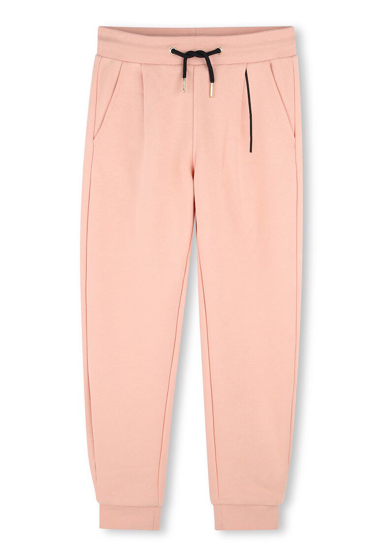 BOSS Kidswear Pantaloni de trening cu snur in talie - Piersica