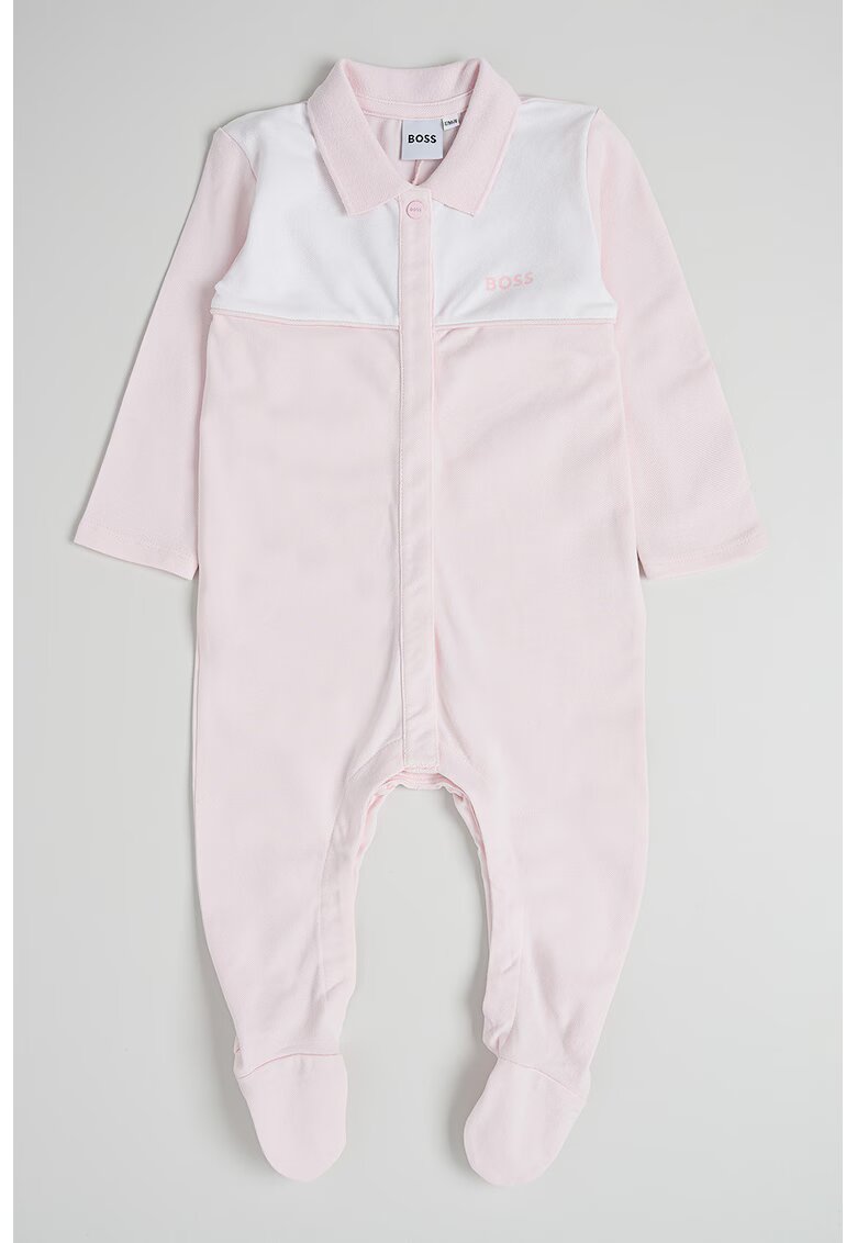 BOSS Kidswear Salopeta de pijama cu botosei - Roz deschis