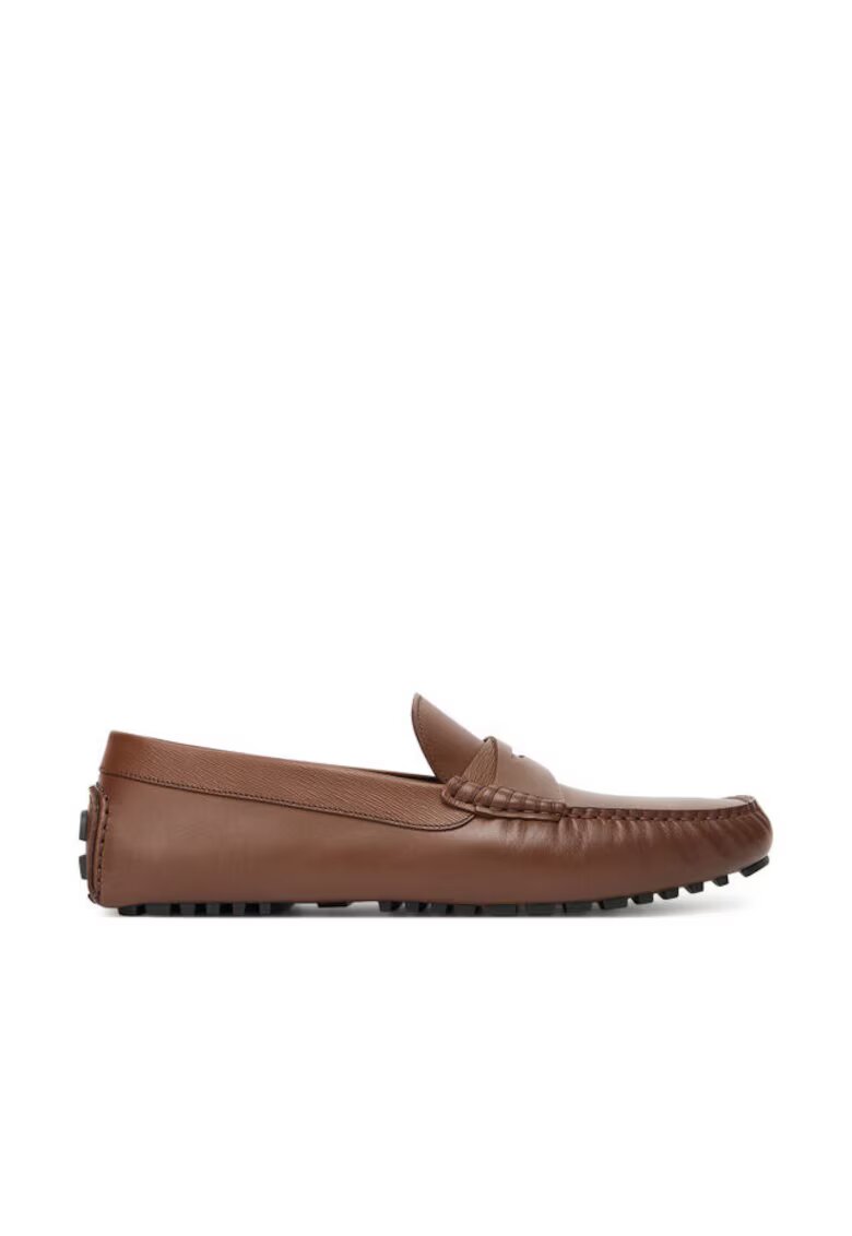 BOSS Mocasini barbati Driver - piele naturala - maro