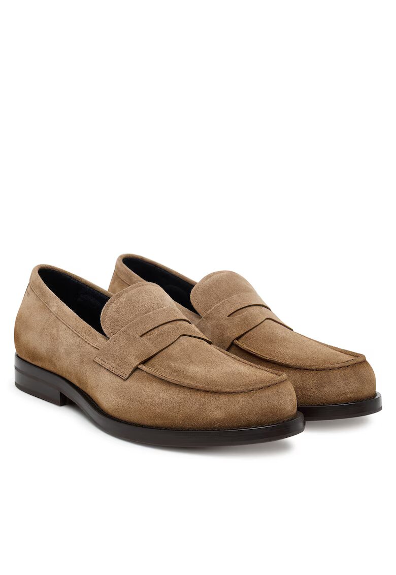 BOSS Mocasini barbati piele naturala - bej