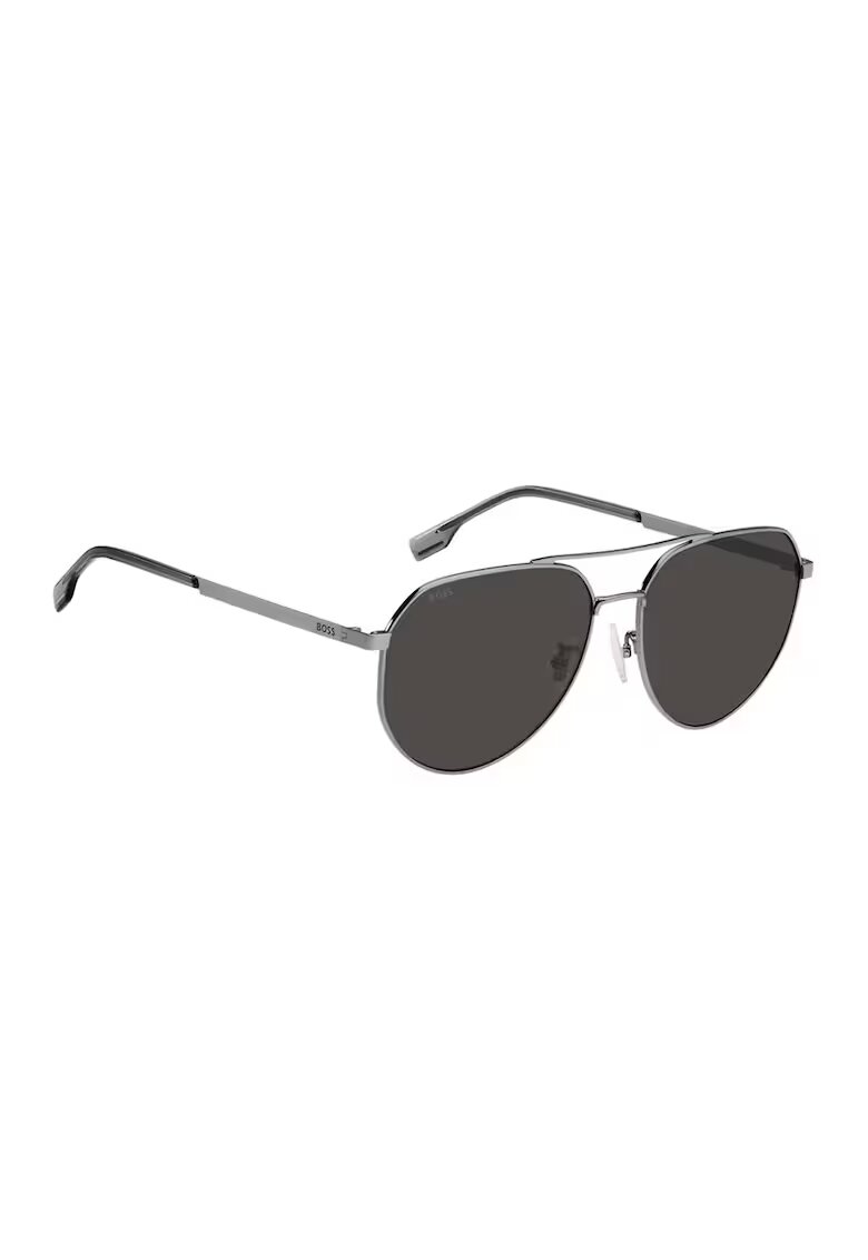 BOSS Ochelari de soare aviator cu rama metalica