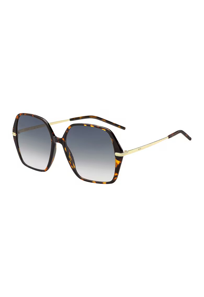 BOSS Ochelari de soare patrati cu lentile in degrade - Auriu/Maro/Bleumarin