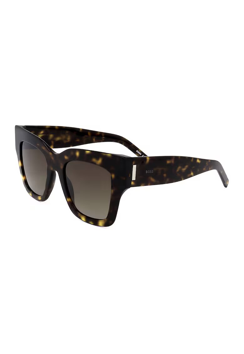 BOSS Ochelari de soare patrati supradimensionati - Negru/Galben