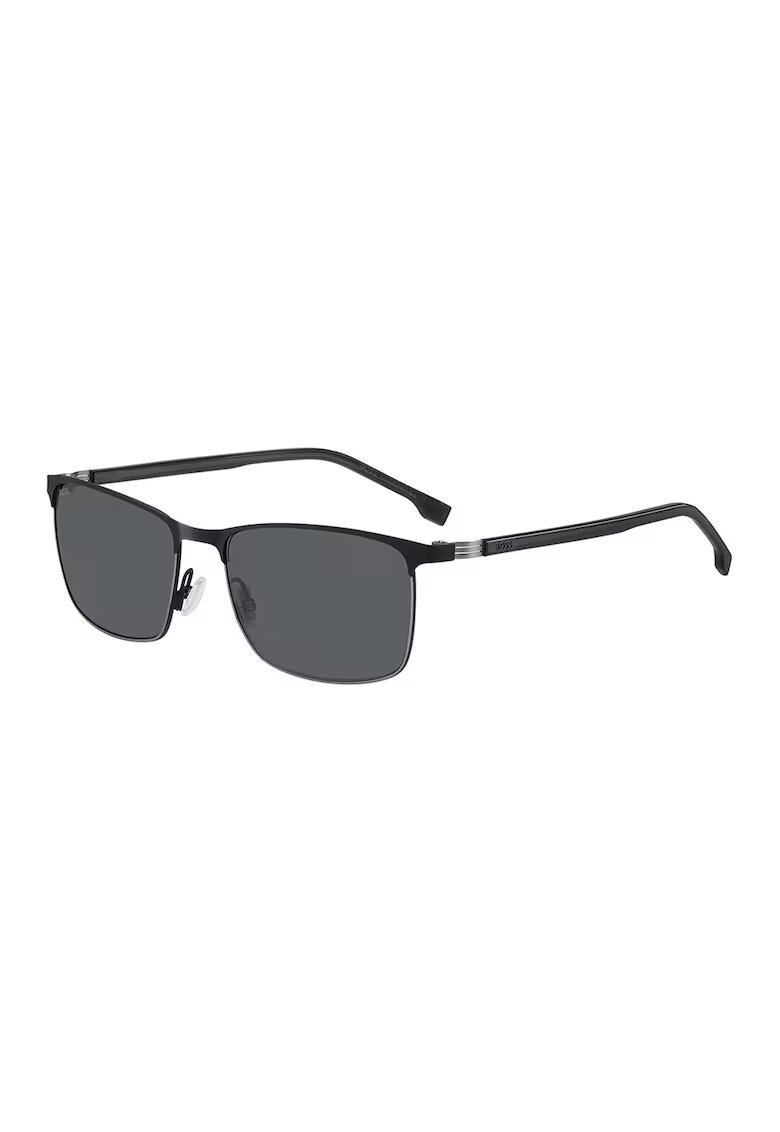 BOSS Ochelari de soare wayfarer cu detaliu cu logo discret - Negru/Argintiu