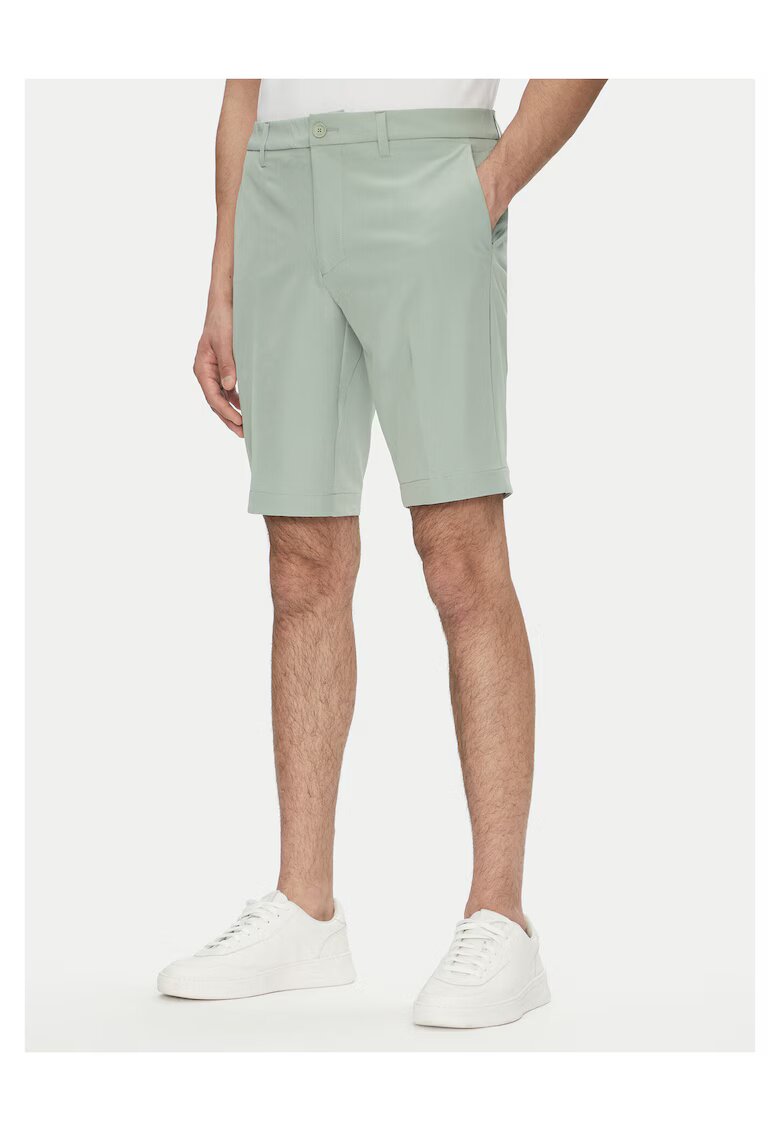 BOSS Pantaloni barbati sort - culoarea verde