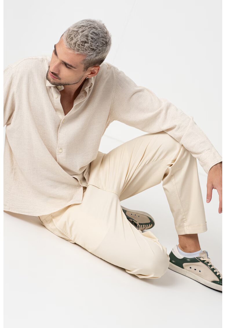 BOSS Pantaloni chino cu croiala dreapta - Crem