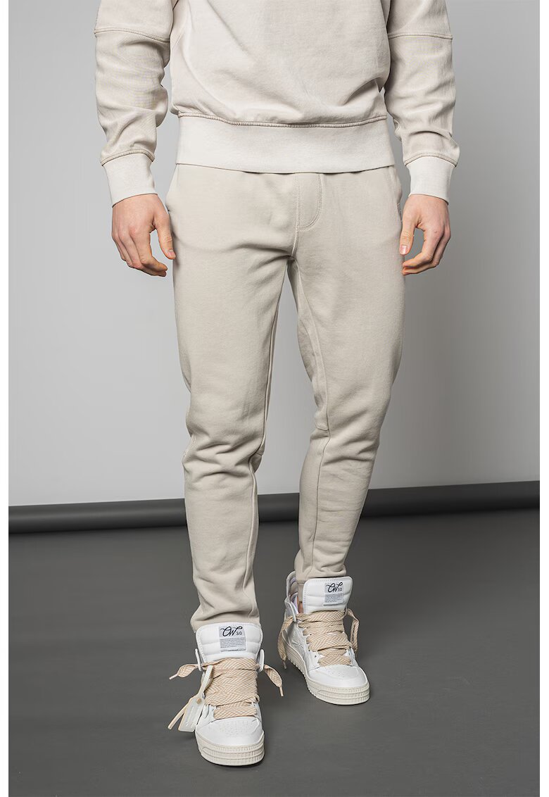 BOSS Pantaloni de trening cu buzunare laterale - Verde pal