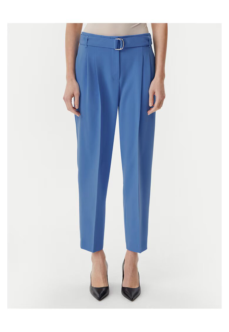 BOSS Pantaloni eleganti pentru dama albastru - stofa -