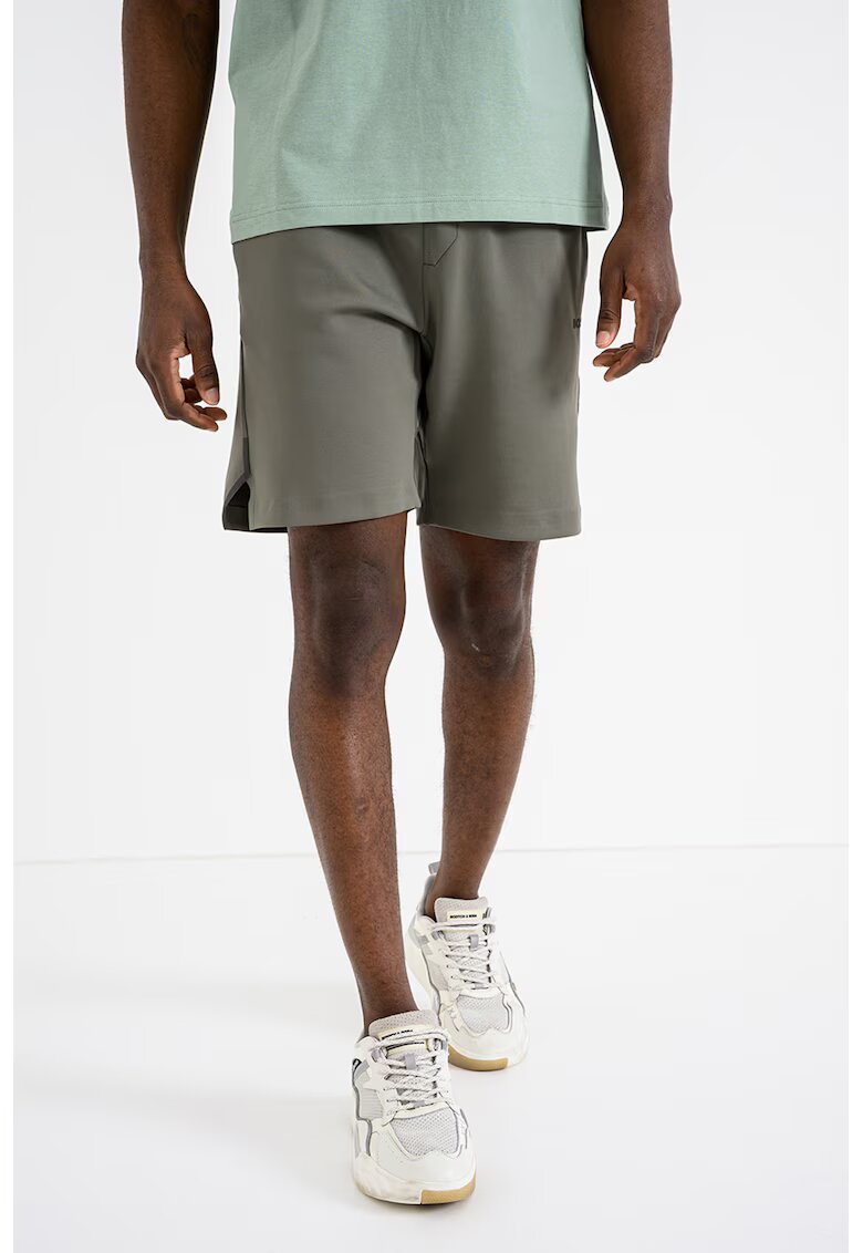 BOSS Pantaloni scurti cu model uni Hecon - Kaki inchis