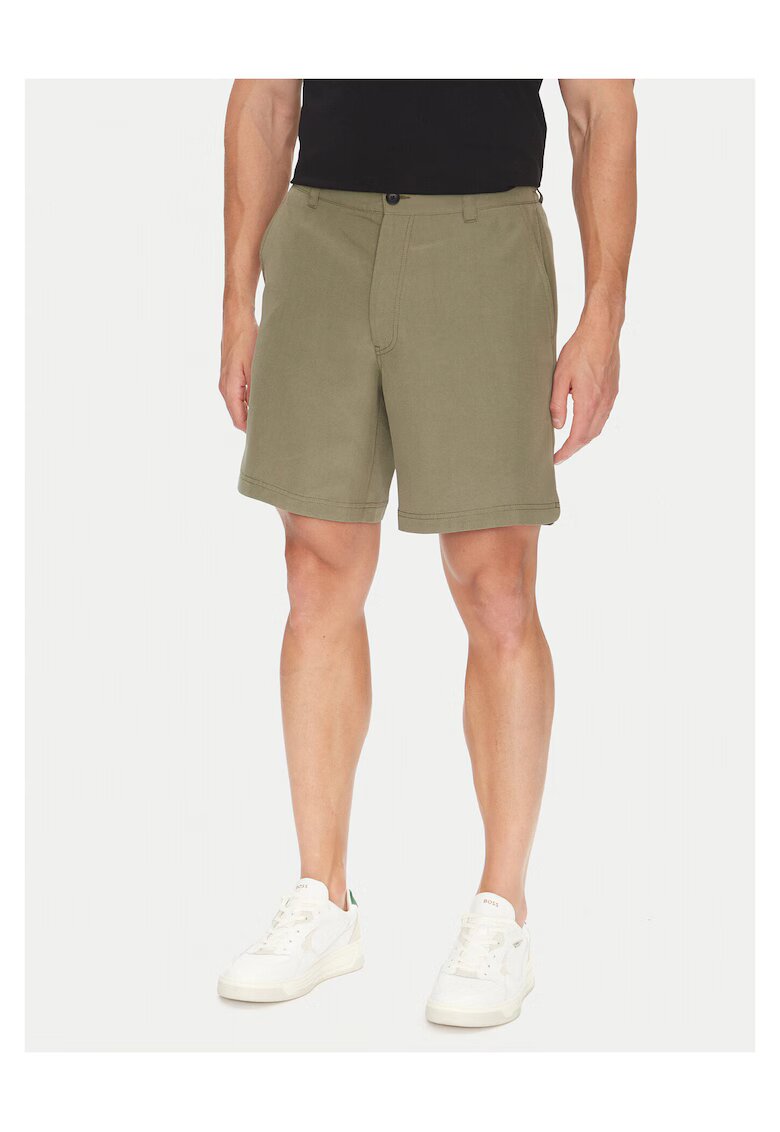 BOSS Pantaloni scurti verzi - material pentru barbati