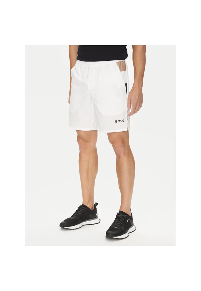 BOSS Pantaloni sport barbati alb - 2 buzunare - material respirabil