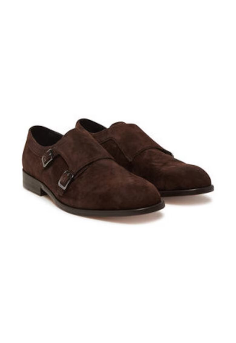 BOSS Pantofi barbatesti - piele naturala - maro - catarama