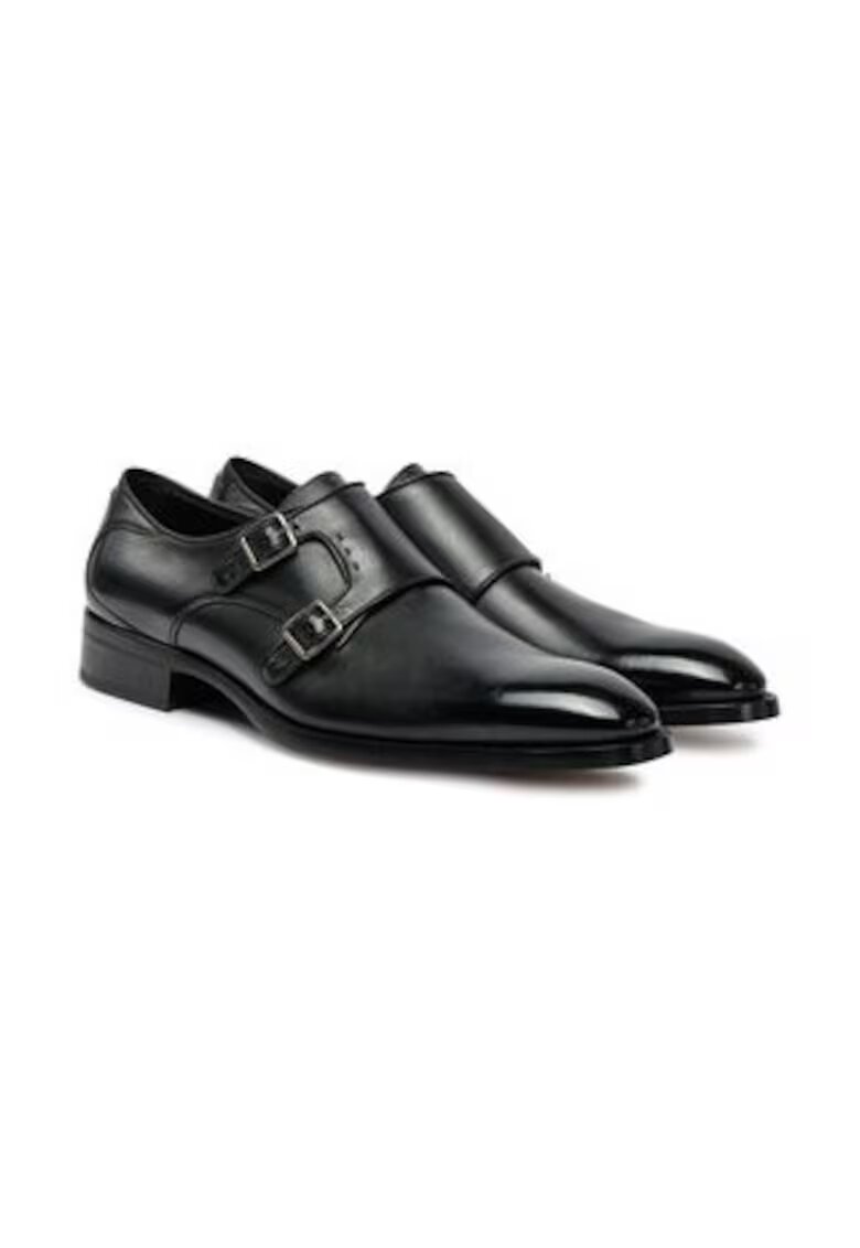 BOSS Pantofi barbatesti - piele naturala - negru - inchidere cu catarama -