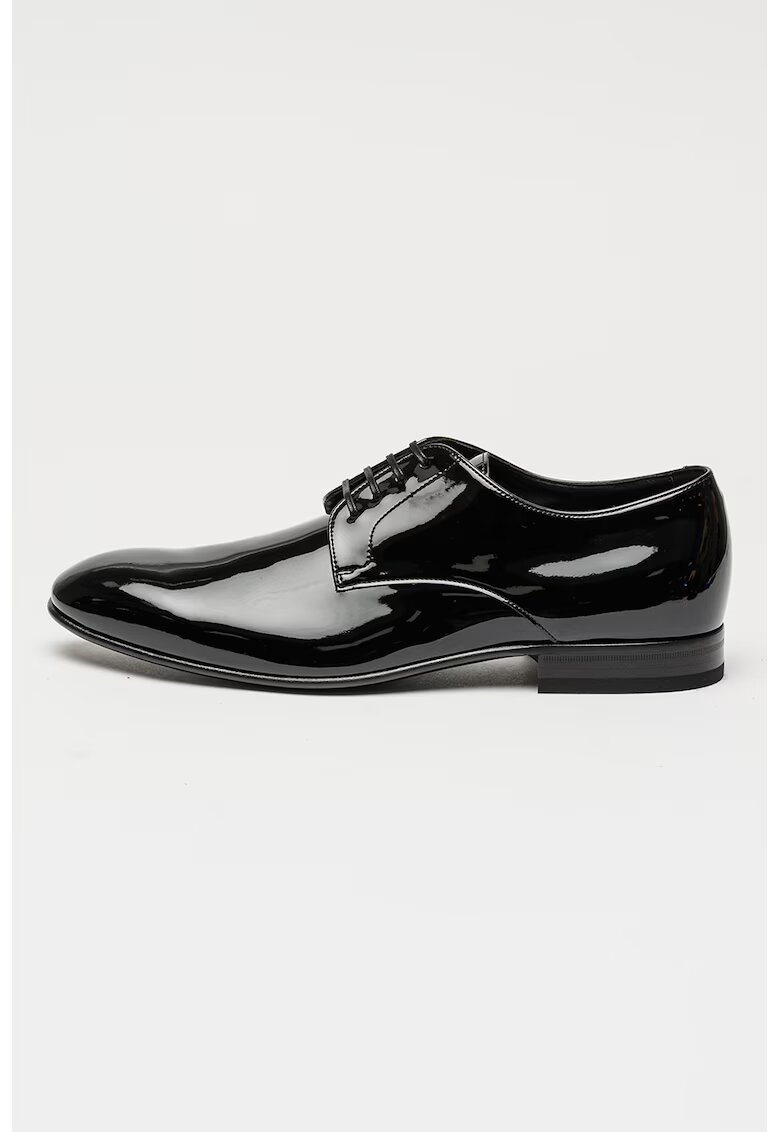 BOSS Pantofi de piele lacuita Derrek - Negru