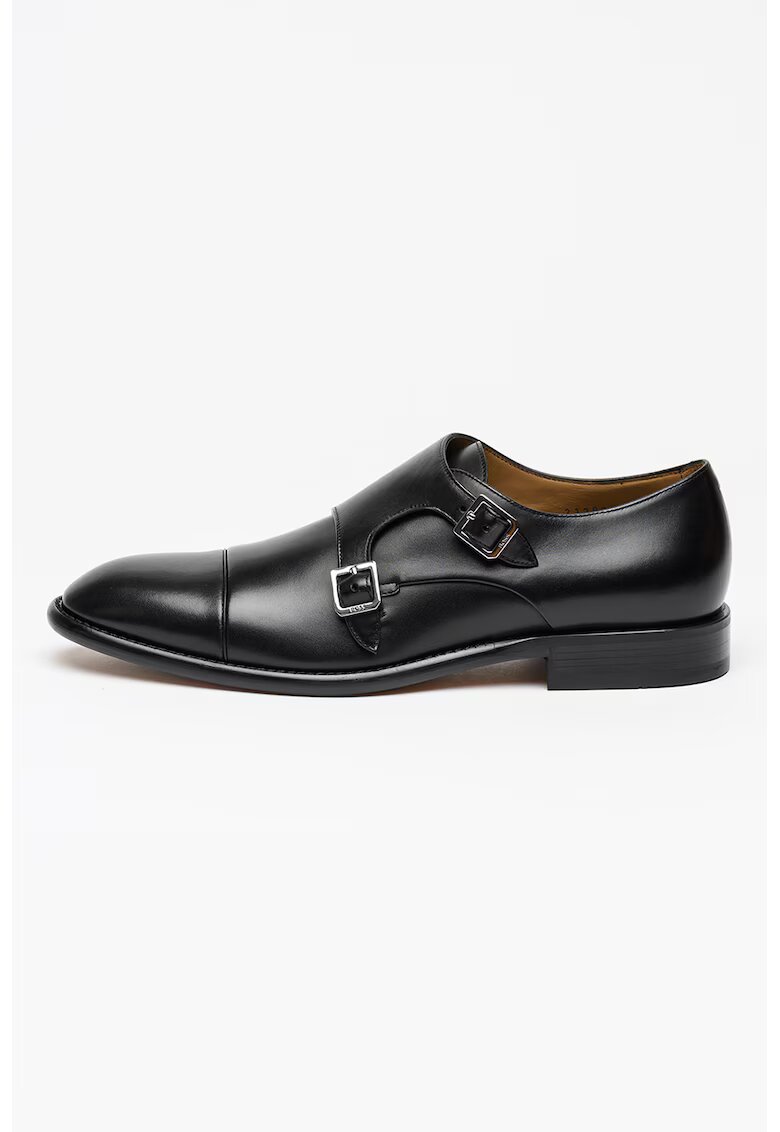 BOSS Pantofi monk de piele Derrek - Negru