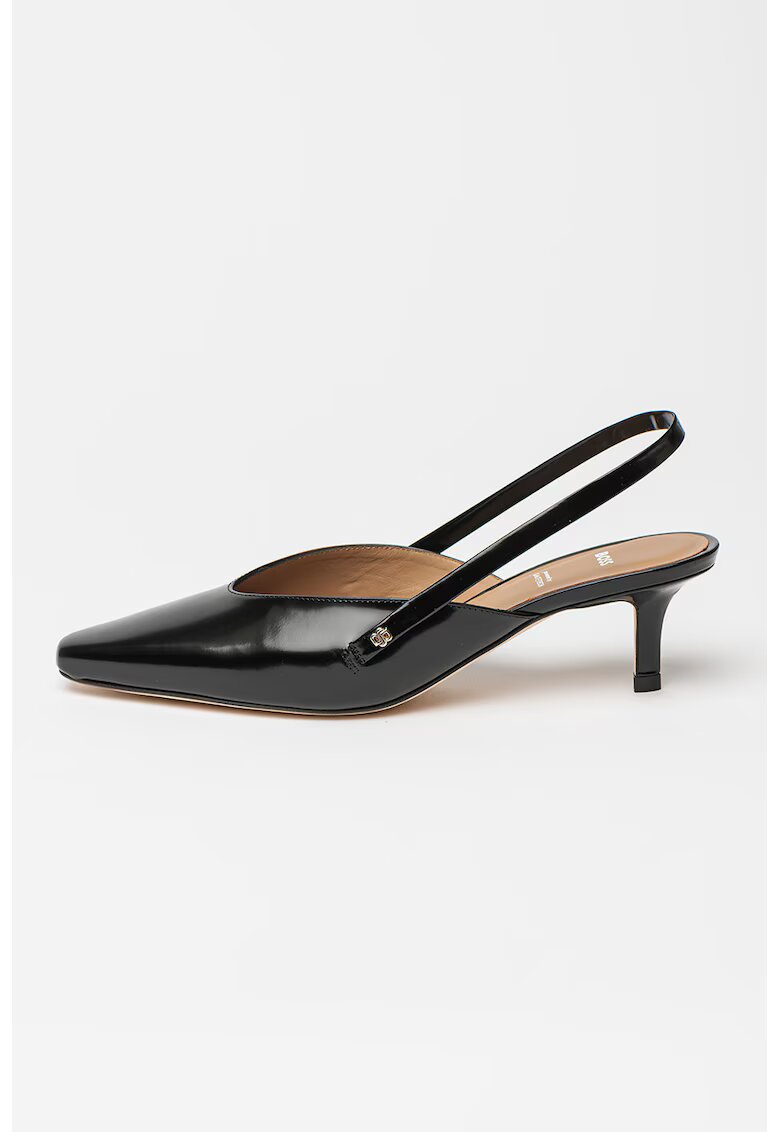BOSS Pantofi slingback din piele Charlize - Negru