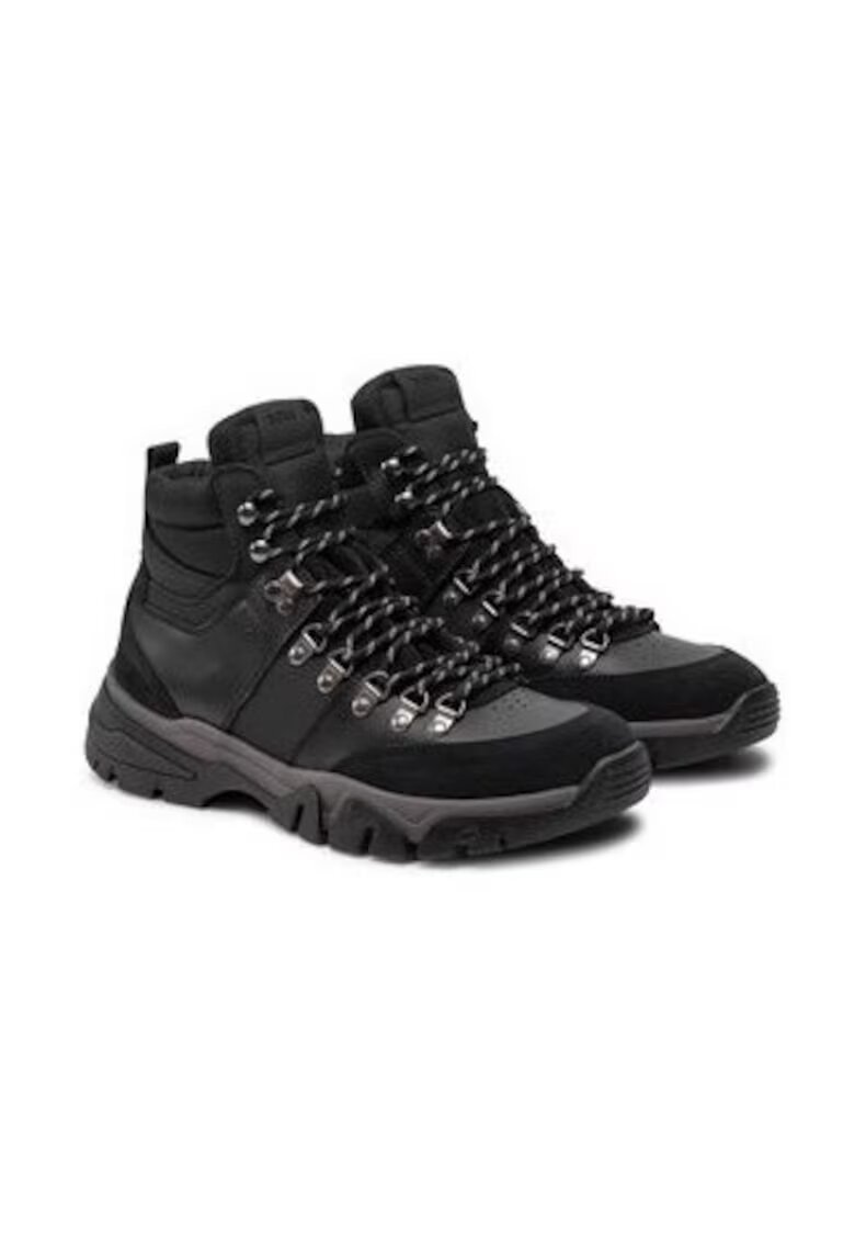 BOSS Pantofi sport barbati 304261312 - Piele naturala - Negru - Negru