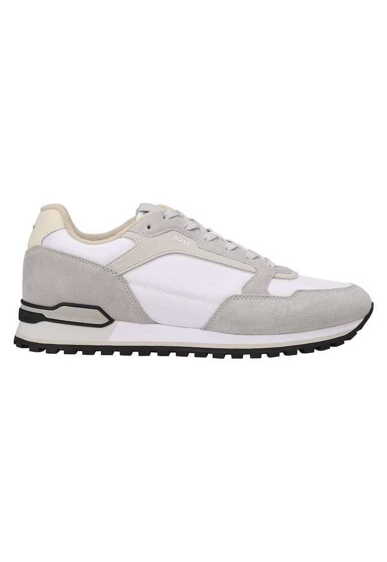 BOSS Pantofi sport cu segmente din material sintetic - Alb