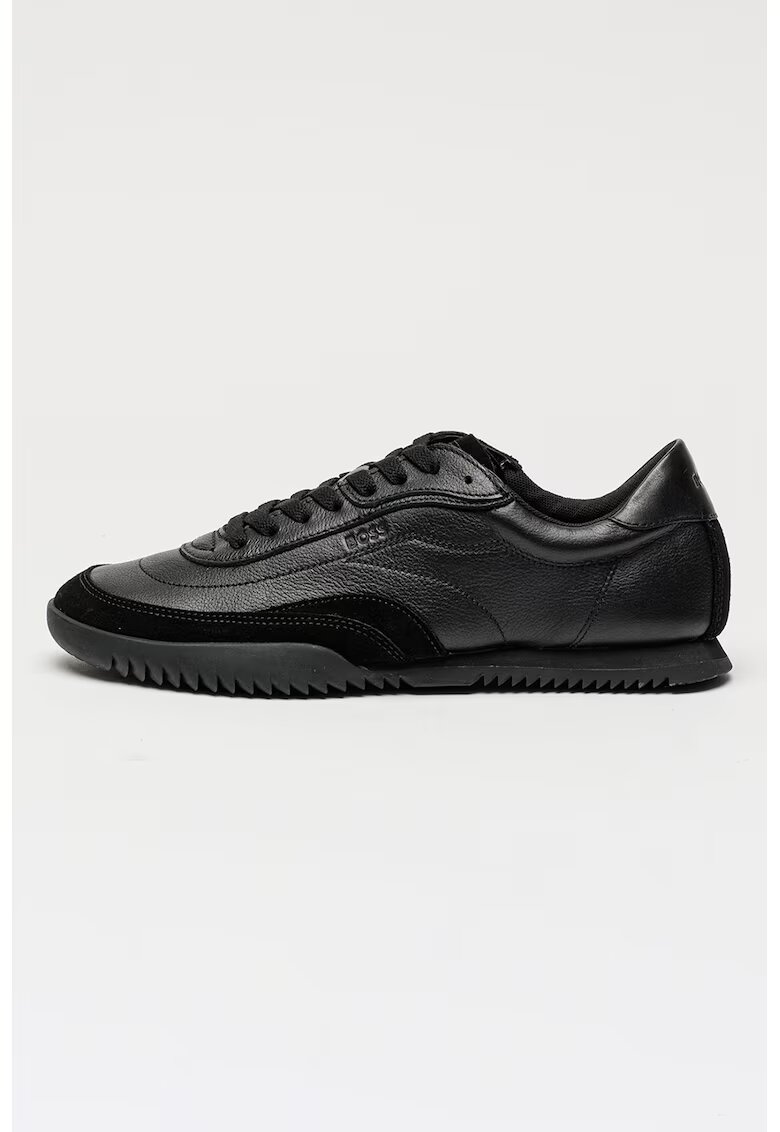 BOSS Pantofi sport de piele Careton - Negru