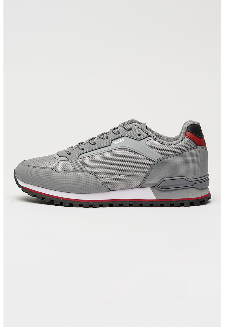 BOSS Pantofi sport din material textil cu detalii contrastante Parkour - Gri