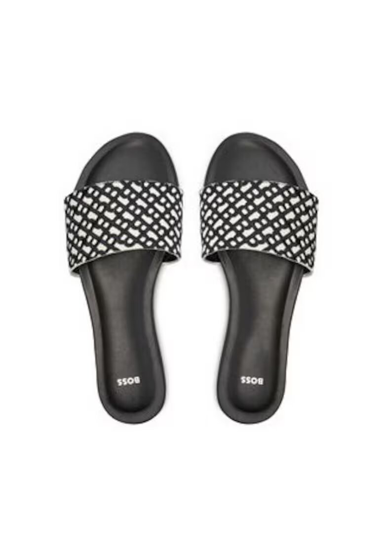 BOSS Papuci dama 303699352 - Textil - Negru - Negru