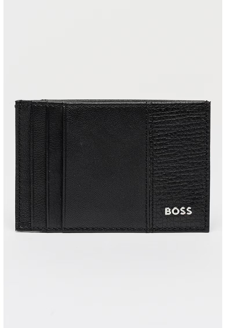 BOSS Portcart de piele New Crosstown - Negru