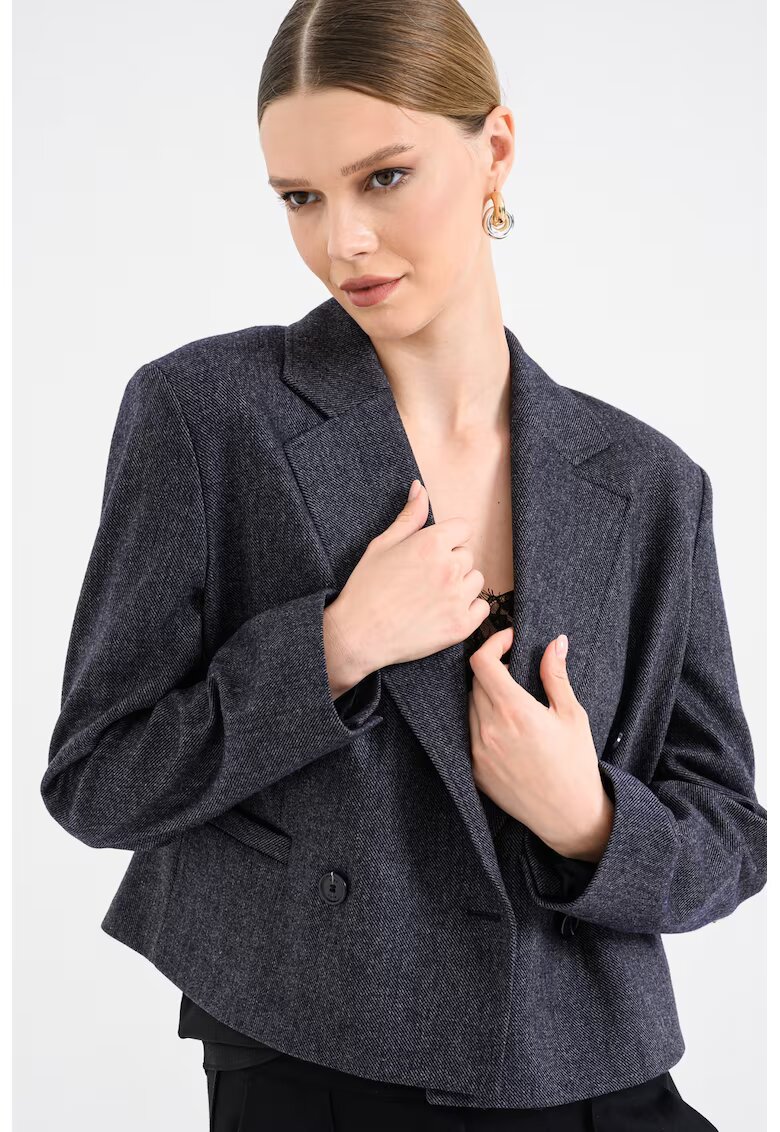 BOSS Sacou lejer din amestec de lana - Bleumarin