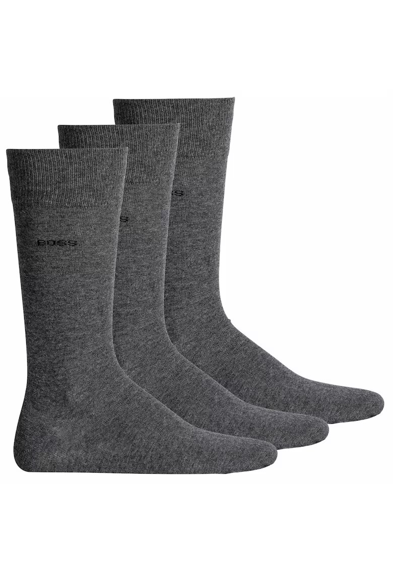 BOSS Set de sosete lungi - 3 perechi - Gri